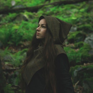 Viking woolen hood