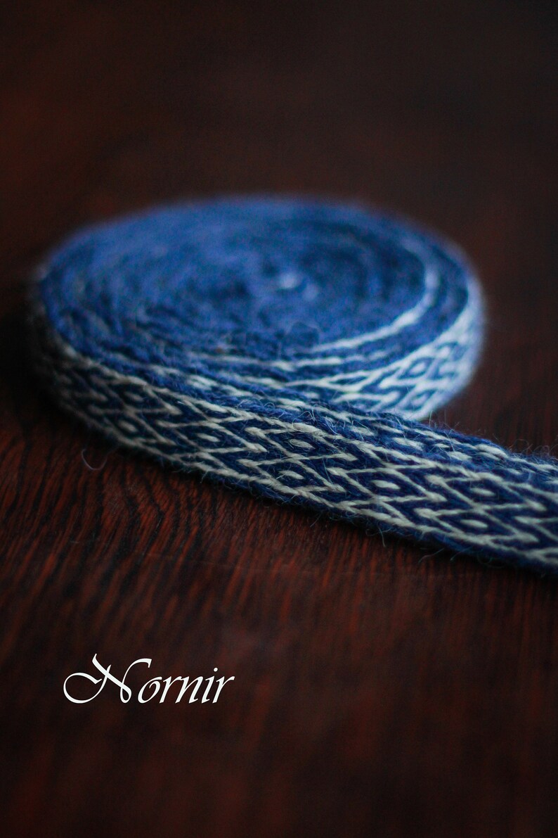 Blue tablet weaving