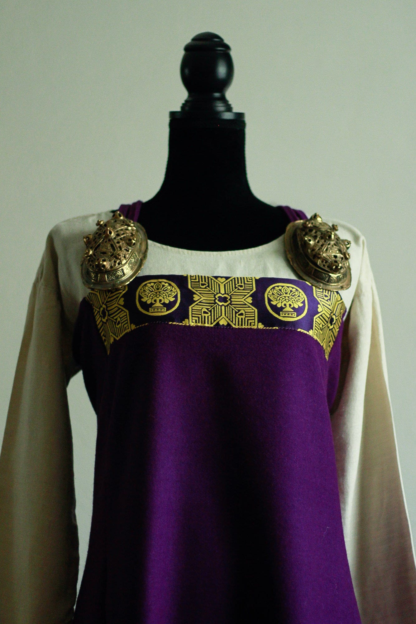 Woolen Apron Dress With Byzantine Medalions Silk Samite - Etsy