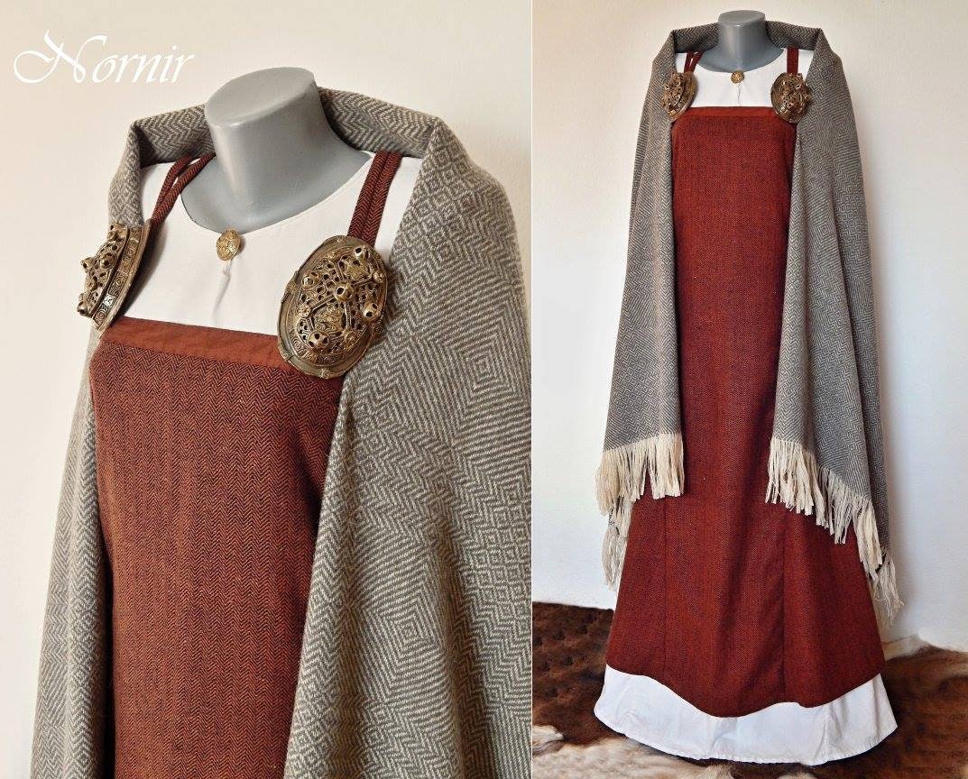 新品未使用woollinen tweed butchers aprondress Medieval Viking Woolen Pinafore Apron Dress, Norse