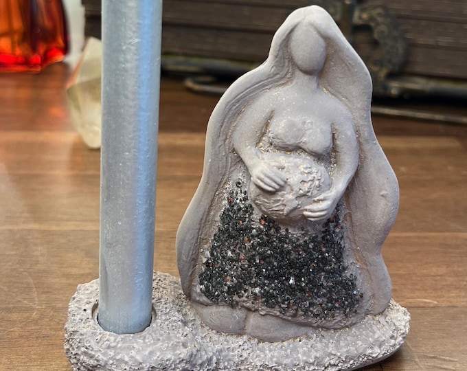 Petite Gaia Mother Goddess Small Chime Candle Holder | Mother Earth | Unconditional Love