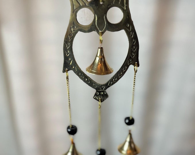 Brass Owl Wind Chime
