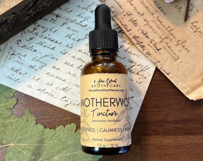 Motherwort Tincture for Calmness, Heart Space, and Menstrual Support 1 oz