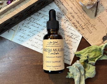Fresh Mullein Tincture | Lung & Breath Support | Phlegm Relief  1 oz