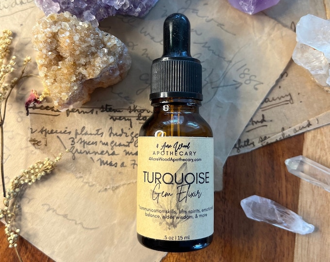 Turquoise Gem Elixir | Crystal Essence | Master Lightworker | Wisdom | Communication