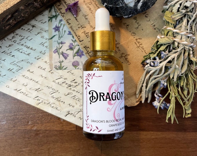 1 oz Protection Oil | Dragon's Blood, Sage, & Tourmaline Protection Ritual Oil | Anointing Oil | Spiritual Oil