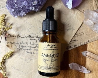 Amethyst Gem Elixir | Crystal Essence | Addiction and Sobriety | OCD Support | Spirituality