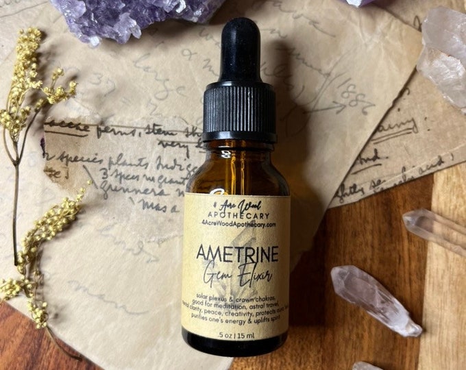 Ametrine Gem Elixir | Crystal Essence | Astral Travel | Meditation | Purifying