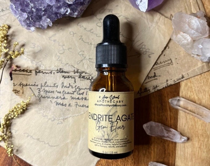 Dendrite Gem Elixir | Crystal Essence | Shadow Work | Addiction | Self Destruction | Life Balance