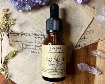 Blue Sodalite Gem Elixir | Crystal Essence | Third Eye | Deep Journey | Anxiety | Writers