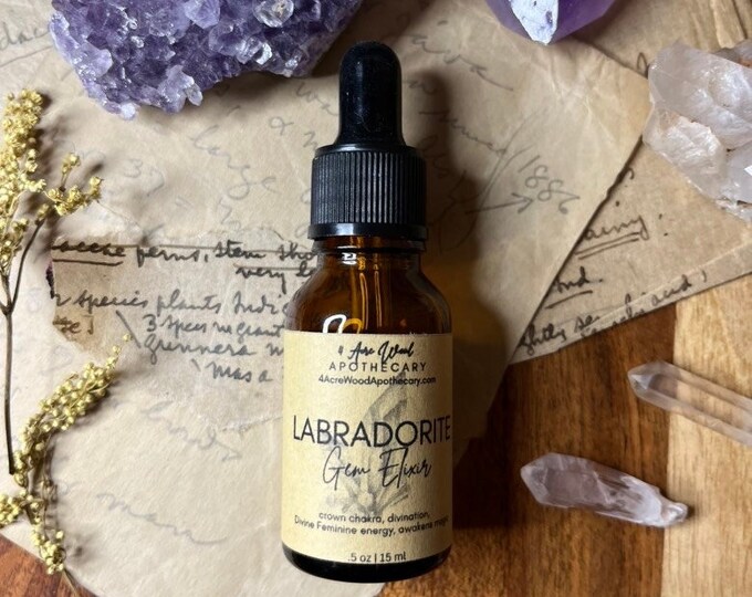 Labradorite Gem Elixir | Crystal Essence | Stone of Magic | Shaman | Crown Chakra