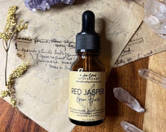 Red Jasper Gem Elixir | Crystal Essence | Grounding | Earth | Emotional Balance