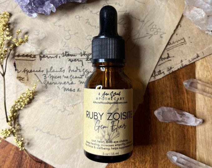 Ruby Zoisite Gem Elixir | Crystal Essence | Grief | Calming