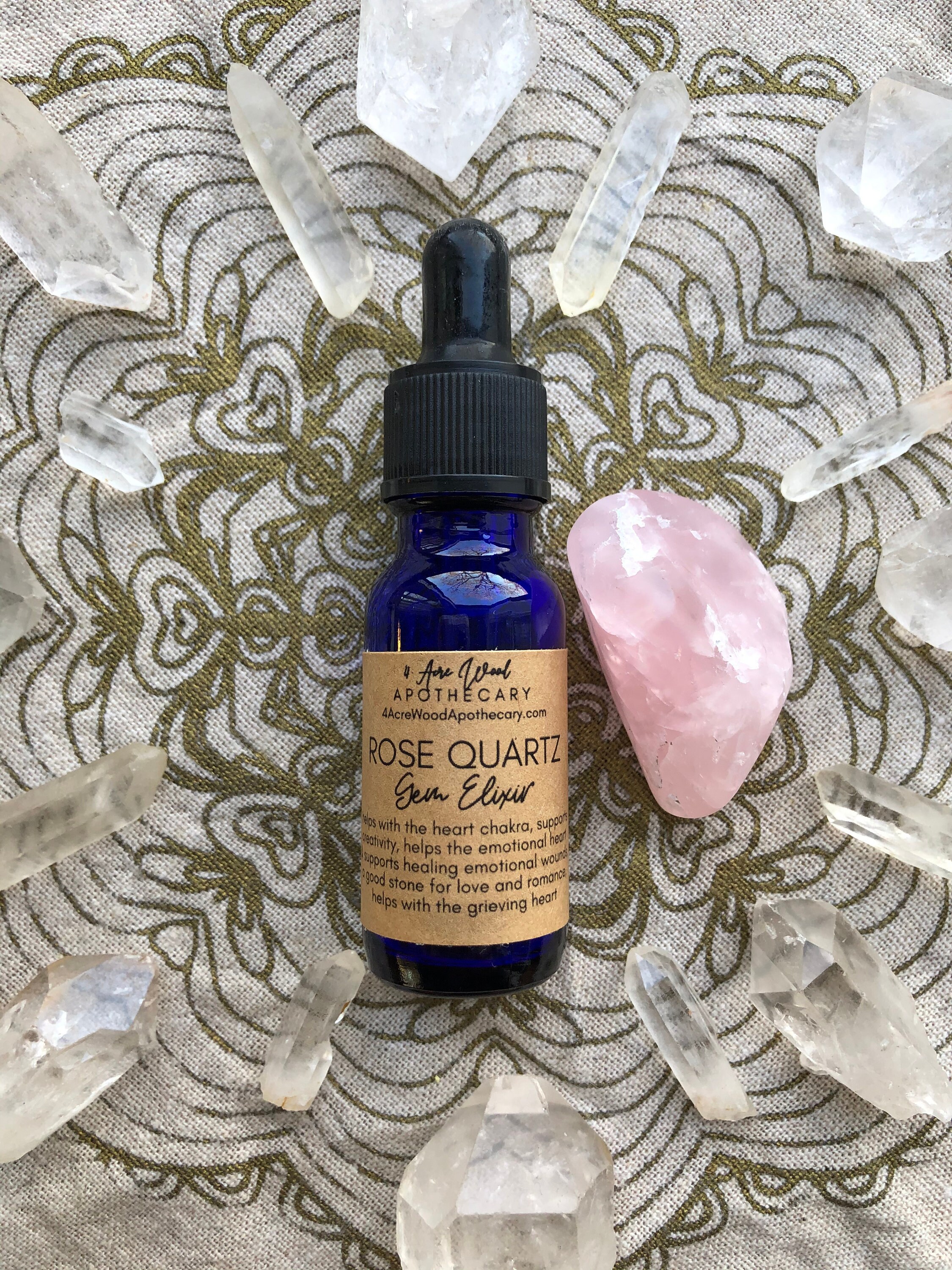 Rose Quartz / Love / Grief / Gem Elixir / Crystal Essence Etsy