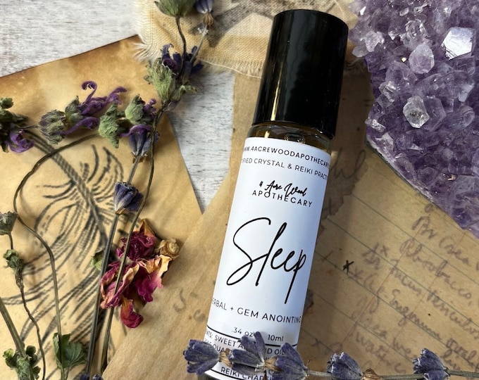 Intention Oil for Sleep | Herb, Crystal, and Reiki Infused Rollerball | Insomnia Oil | Sweet Dreams Oil