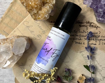 Crown and Third Eye Chakra Anointing Oil | Seeing Oil | The Sight | Herb and Crystal Infused Oil