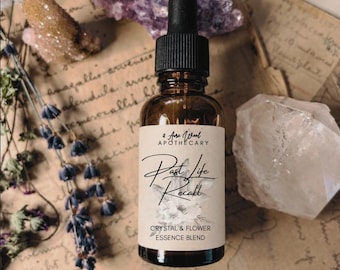 Past Life Recall Flower & Crystal Essence Blend | Gem Elixir Blend | Reiki Infused