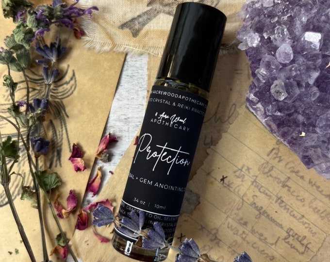 Protection Intention Oil Rollerball | Herb, Crystal, and Reiki Oil | Negative Energy Protection