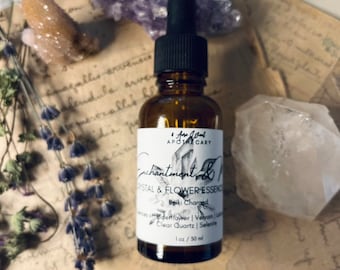 Enchantment, Magic, and Visions Flower & Crystal Essence Blend | Gem Elixir Blend | Reiki Infused
