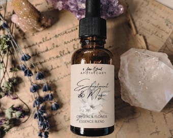 Enchantment, Magic, and Visions Flower & Crystal Essence Blend | Gem Elixir Blend | Reiki Infused