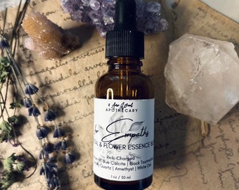 An Empath’s Flower & Crystal Essence Blend | Gem Elixir Blend | Reiki Infused | HSP | Sensitives | Protection