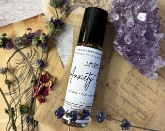 Anxiety Support Intention Oil | Herb, Crystal, and Reiki Infused Rollerball