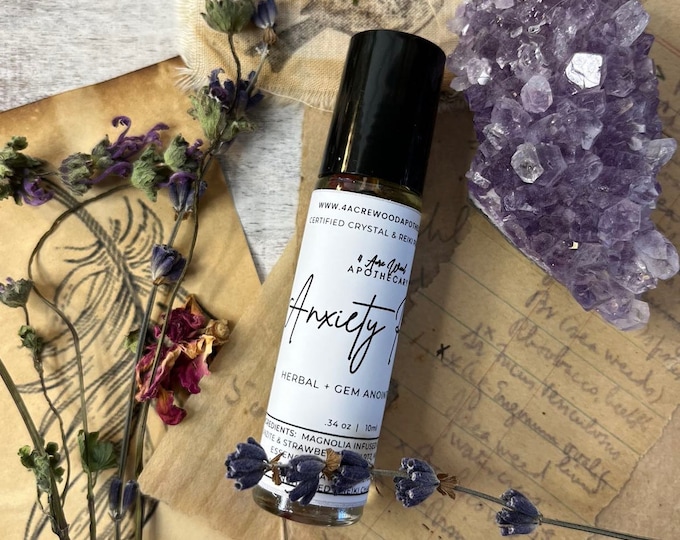 Anxiety Support Intention Oil | Herb, Crystal, and Reiki Infused Rollerball