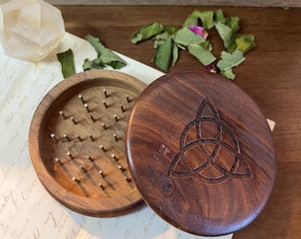 Wooden Celtic Triquetra Herb Grinder