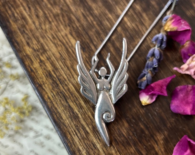 Air Element Goddess Pendant Necklace