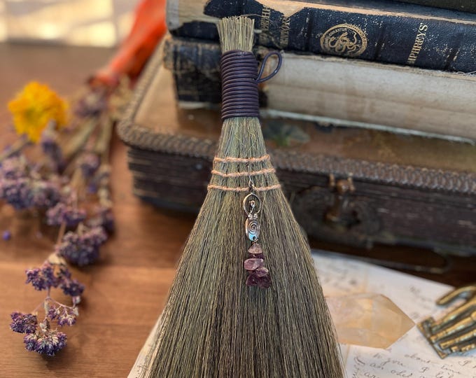 Enchanting Amethyst and Goddess Besom | Altar Broom