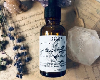 Custom Blended Flower & Crystal Essence | Gem Elixir Blend | Reiki Infused