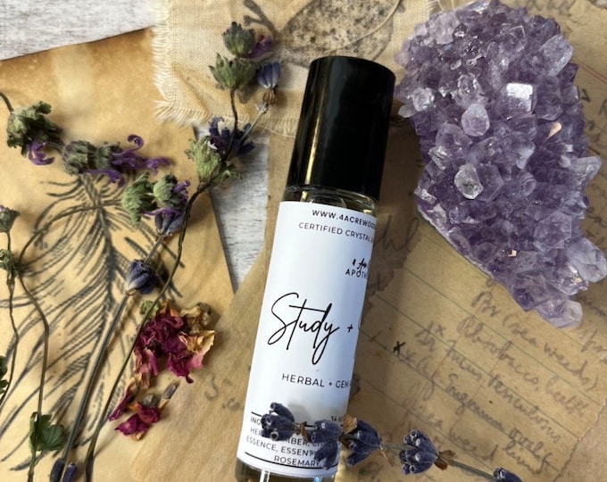 Study & Memory Intention Oil | Herb, Crystal, and Reiki Infused Rollerball