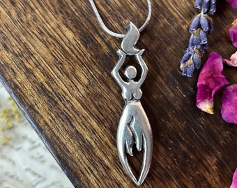 Fire Element Goddess Pendant Necklace