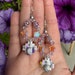 Aztec Sparkle Moon and Star Purple Polymer Clay Dangle Hoop Drop ...