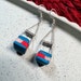 Aztec Sparkle Moon and Star Purple Polymer Clay Dangle Hoop Drop ...