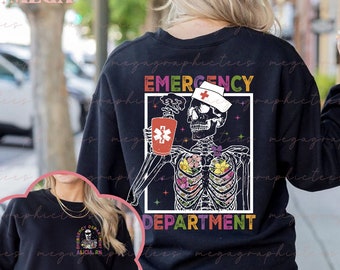 Personalized Emergency Department Shirt/ Sweatshirt, ED Nurse Sweatshirt, ER Nurse Sweatshirt, ED Nurse Shirt, Er Nurse Gift, Er Tee 001291