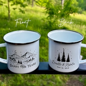 Personalisierte Zinn Jahre Tasse, Zinn Jahr Jubiläumsgeschenk 001098