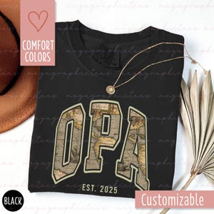 Chemise Opa couleurs confort, chemise Opa personnalisée, chemise Opa personnalisée, chemise grand-père carte vintage, nouvelle chemise grand-père 003085