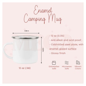 K&ouml;nnte beinhalten: Wei&szlig;er Campingbecher aus Emaille mit silbernem Rand. Der Becher ist 9,1 cm breit und 7,8 cm hoch. Er fasst 350 ml und ist sp&uuml;lmaschinenfest, mikrowellengeeignet und in leuchtenden Farben erh&auml;ltlich.