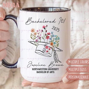 Personalisierte Bachelor Graduierung Geschenk, Bachelored Es Tasse, benutzerdefinierte Bachelor Graduierung Tasse, Bachelored Es Geschenk 003450