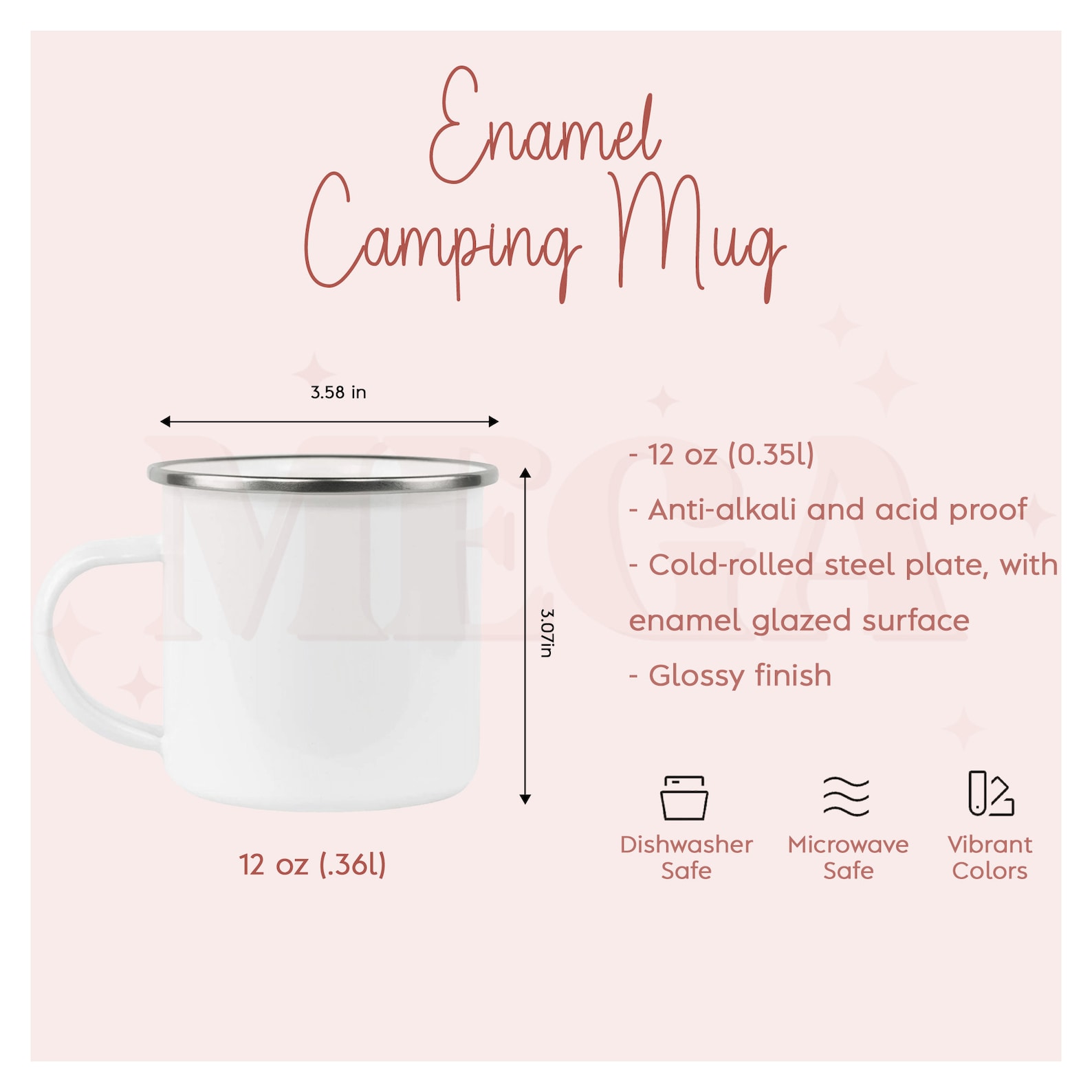 Tin Year Anniversary Mug, Personalized 10th Anniversary Mug, Tin ...