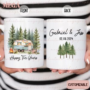 Tin Year Anniversary Mug, Personalized 10th Anniversary Mug, Tin ...