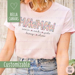 Personalized Wildflowers Mawmaw Shirt, Floral Custom Mawmaw Shirt, Gift for Mawmaw, Flowers Mawmaw Shirt 002831