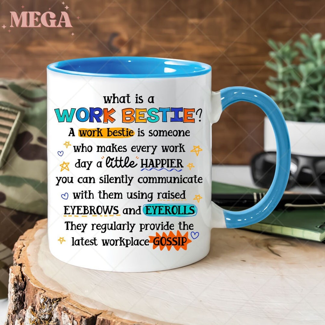 Work Bestie Mug, Work Best Friend Mug, Coworker Mug, Work Bestie Coffee ...