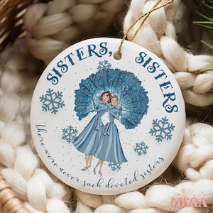 White Christmas Ceramic Ornament, Christmas Movie Ornament, White Christmas Ornament, Columbia Inn Ornament 001086