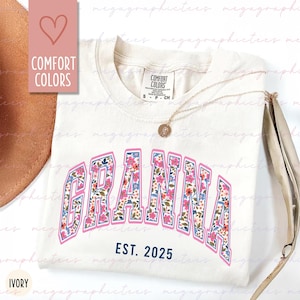 Comfort Colors Granna Shirt, Granna Est Shirt, Personalized Granna Shirt, Customized Granna Shirt, Gift for Granna 003012