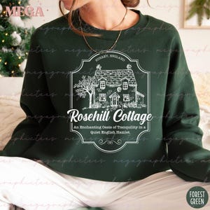 Rosehill Cottage Sweatshirt, Holiday Movie Sweatshirt, Holiday Season RomCom Sweatshirt 001080