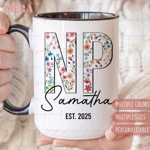 Personalisierte Krankenschwester-Praktiker-Geschenke, kundenspezifische np-Tasse, Krankenschwester-Praktiker-Tasse, Abschlussgeschenk für np 003423