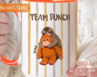 Team Punch Mug, Team Punch Monkey Coffee Mug, Emotional Support Orangutan Gift 007098