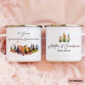 Geschenke zum 10. Jahrestag, personalisierte Tasse zum 10. Hochzeitstag,! 0. Jahrestag Geschenke, Jahrestagsgeschenk für Paar 002154